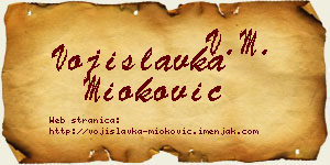 Vojislavka Mioković vizit kartica